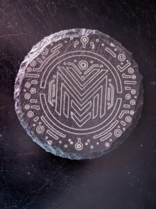 Slate Coaster Laser Engraved MetaKreate Logo